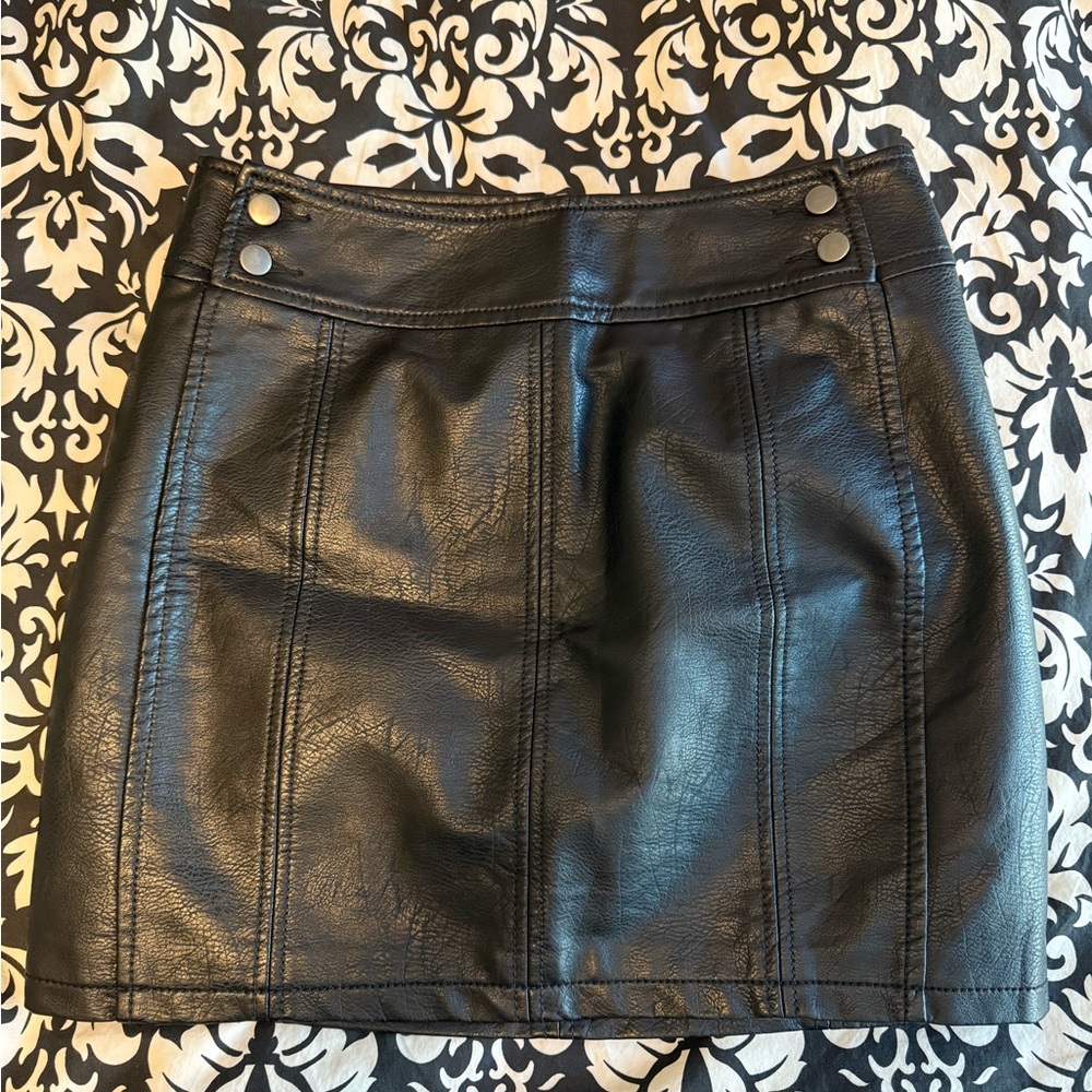 Free People Black Leather Jacket